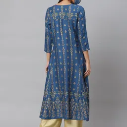 YASH GALLERY Ethnic Motifs Printed Anarkali Kurta image 4