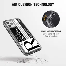 DailyObjects Black & White Restricted Printed iPhone 11 Pro Phone Case image 4