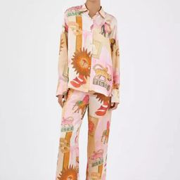 Routes by All About You Printed Shirt Collar Shirt With Trousers Co-Ords-image-86