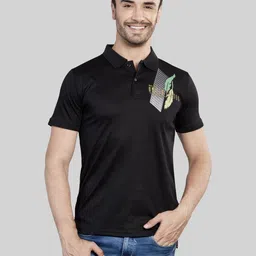 BE POSITIVE Men Graphic Printed Polo Collar T-shirt-image-16