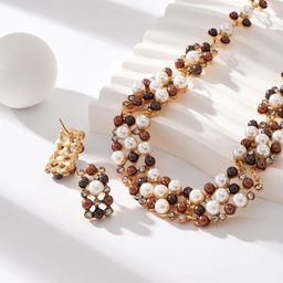 Shining Diva Fashion Gold-Plated Jewellery Set-image-0