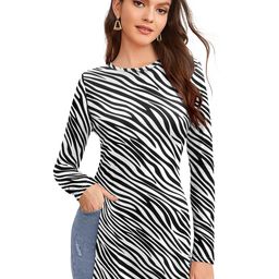 unianta Women Zebra Printed Longline Top-picture-18