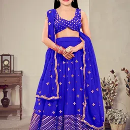 F Plus Fashion Net Semi-Stitched Lehenga Choli-image-58