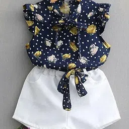 Bold N Elegant Girls Printed Short Sleeves Top With Shorts-image-47