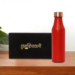INTERNATIONAL GIFT Red Single Copper Solid Water Bottle-image-36