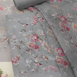 Soch Botanical Printed Sequinned Linen Unstitched Dress Material-image-23