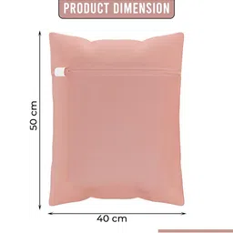 Kuber Industries Peach-Colored 18 Pieces Reusable Rectangular Laundry Bags With Zipper image 2