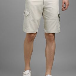Louis Philippe Sport Men Solid Slim Fit Mid-Rise Cotton Shorts-picture-47