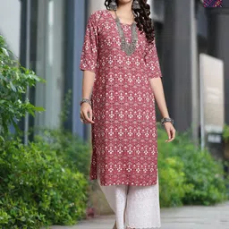 Moda Rapido Pack Of 2 Ethnic Motifs Printed Straight Kurta-image-44
