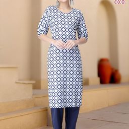 HERE&NOW Selection Of 2 Printed Straight Kurta With Trouser-picture-38
