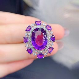 Designs & You Silver-Plated Cubic Zirconia Stone Studded Adjustable Finger Ring-6