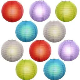 Round Hanging Ball Paper Hanging Lantern Paper Lamp Multicolor Paper Hanging Lantern-12