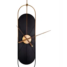 The Brand Barrel Black Geometric Shaped Modern Analogue Wall Clock-image-8