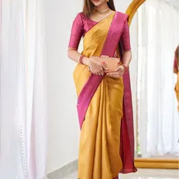VILLE FASHION Art Silk Kanjeevaram Saree-picture-25