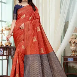 BAESD Woven Design Zari Banarasi Saree-image-99