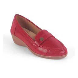Tresmode Women Textured Leather Flatform Heel Sandals-image-35