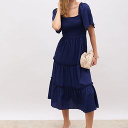Styli Women Flared Sleeve Fit & Flare Dress-image-9