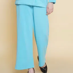 BAESD Women Solid Regular Relaxed Fit Scuba Trouser-image-34