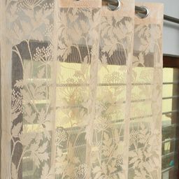 Galaxy Home Decor Beige Set of 2 Sheer Window Curtain-image-58