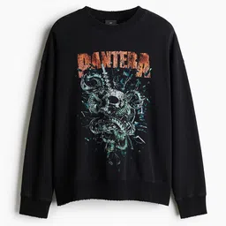 H&M Men Oversized Fit Printed Sweatshirt-44