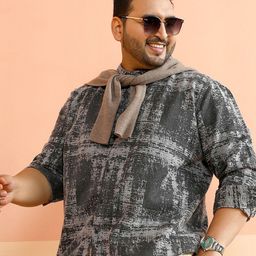 Instafab Plus Size Comfort Abstract Printed Relaxed Fit Casual Shirt-picture-45