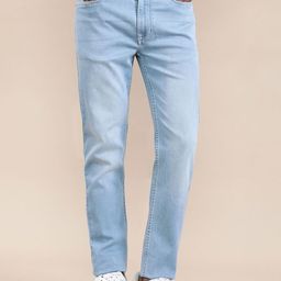 Crocodile Men Ice Washed Slim Tapered Jeans-image-89