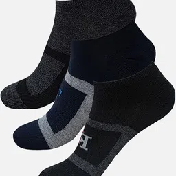 StyFun Men Pack Of 3 Patterned Moisture-Wicking Ankle Length Socks-76