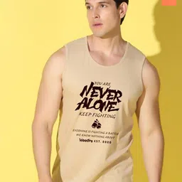 WOOSTRO Pack Of 2 Printed Combed Cotton Gym Vests VWS26(ALONE RUST)(ENJOY ORANGE)-image-57