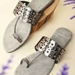 Rocia Women T-Strap Flats with Laser Cuts-picture-12