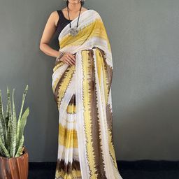 all about you Abstract Printed Organza Saree-picture-4