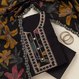 Koskii Zari Work Dola Silk Unstitched Salwar Suit Dress Material-picture-27