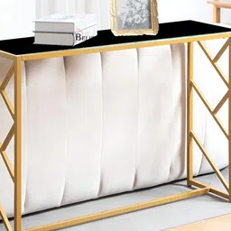 BELIEF WOOD Black & Beige Wooden Rectangle Bedside Table-picture-40