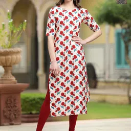 Moda Rapido Women Ethnic Motifs Printed Crepe Kurta-image-65