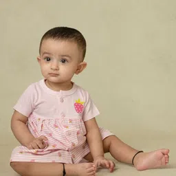 Dear Little Girls Pack Of 2 Printed Cotton A-Line Dress With Bloomer-picture-55