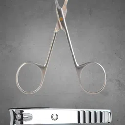 basicare Set Of 2 Toe Nail Clipper - Curve & Euro Cuticle Scissor image 3