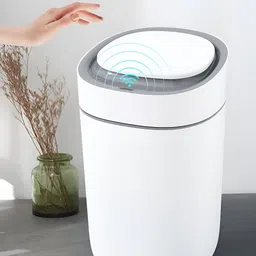 The Better Home White & Grey Automatic Smart Sensor Dustbins With Lid- 15 L image 1