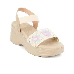 Mast & Harbour Textured Party Wedge Sandals-image-43