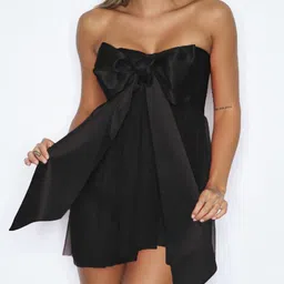 VAGHBHATT Women Net Strapless Baby Doll-18
