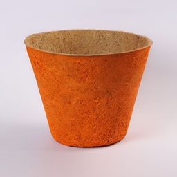 Aura Orange-Colored Textured Coir Planter-33
