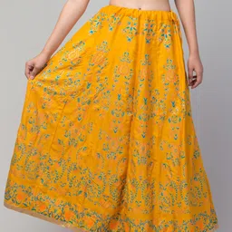 Trend Level Printed Maxi Flared Skirt-image-64