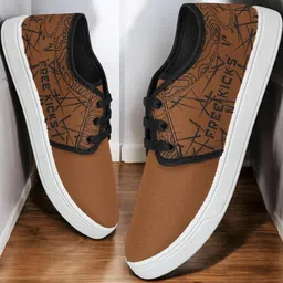 Free Kicks Men Tan Canvas Marking Running Sports Shoes-picture-13
