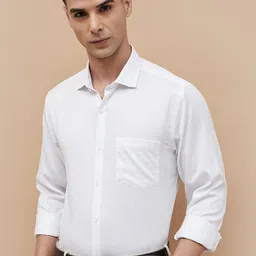 CODE by Lifestyle Men Cutaway Collar Solid Cotton Formal Shirt-image-22
