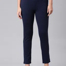 Go Colors Women Slim Fit Cigarette Trousers-image-93