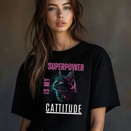 Storeily Women Printed V-Neck Applique T-shirt-picture-39