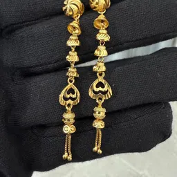 Anshenterpris Gold-Plated Hanging Sui Dhaga Contemporary Drop Earrings-image-52
