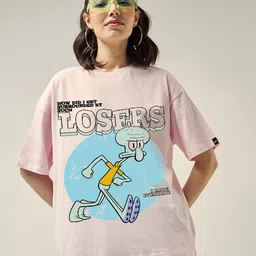 Bewakoof Women Spongebob Printed Pure Cotton T-shirt-picture-26