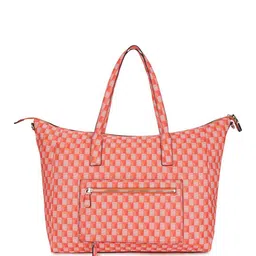 GUESS Checked Structured Tote Bag image 3