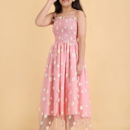 PTVIZE Polka Dot Print Net Maxi Dress-picture-2