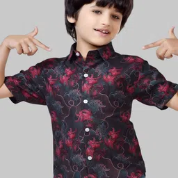 BAESD Boys Comfort Floral Opaque Printed Casual Shirt-image-96