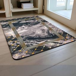 IVAZA Black 1400 GSM Silicone Bath Rugs-image-97
